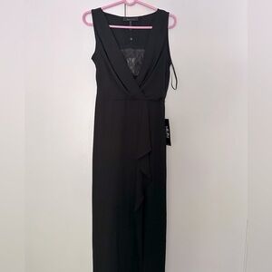 BCBGMAXAZRIA Koko Lace-Trim Blouson Maxi Gown Dress